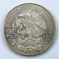 1968 Mexico Silver 25 Pesos, Olympics .720 Pure