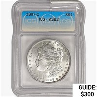1887-O Morgan Silver Dollar ICG MS62