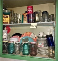 Contents of Kitchen Cabinet with Glass Jars