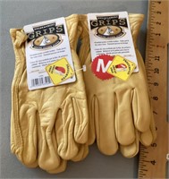 2 pair Wells Lamont leather work gloves