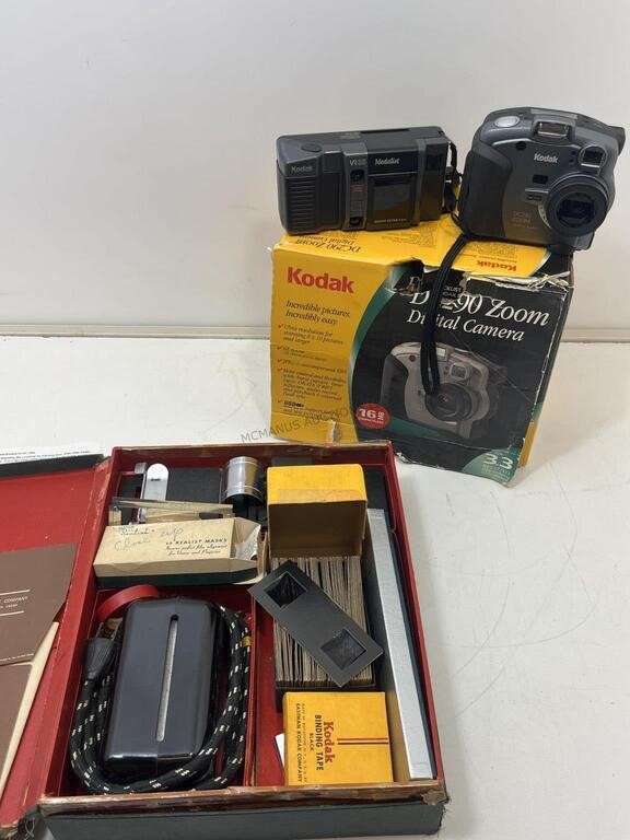 2 Kodak Point & Shoot Cameras and Vintage Slide