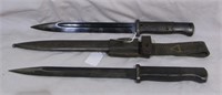 (2) German K98 Mauser Bayonet – Grips stamped