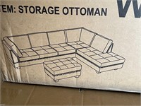 SOFA WITH OTTTOMAN AND CHAISE, GREY
