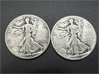 1935-P & 1935-D Walking Liberty Silver Half Dollar