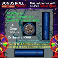 1-5 FREE BU Nickel rolls with win of this 1962-p S