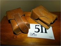 2 LEATHER AMMO POUCHES