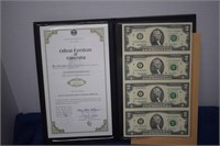 2003A Uncut Sheet of $2 Federal Reserve Notes