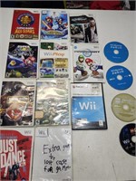 Collection of Nintendo Wii games.