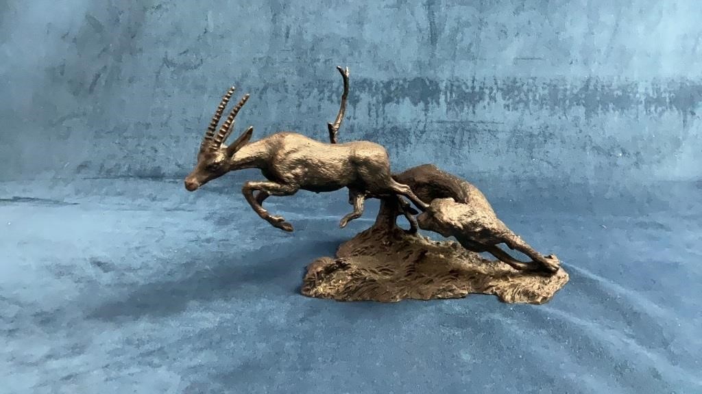 Bronze Gorham cheetah statue