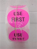 Sealed Tapecase Pink "Use first" inventory labels