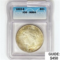 1922-S Silver Peace Dollar ICG MS64