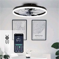 STERREN 20'' Modern Low Profile Ceiling Fan with L