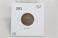1869 Cent-VG