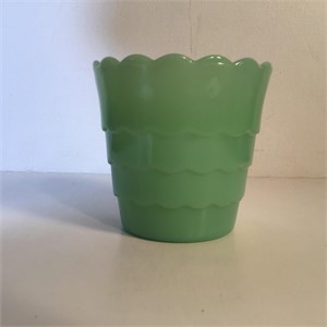 JADEITE GLASS PLANTER VINTAGE