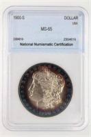 1900-S S$1 NNC MS65 INCREDIBLE TONING! Guide $1300