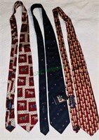 3 Burberrys of London silk ties - three 100 % silk