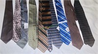 10 like new silk ties, NWT, All with original