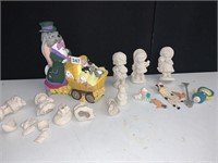UNFINISHED CLAY PIECES THAT NEED FIRED, SOME