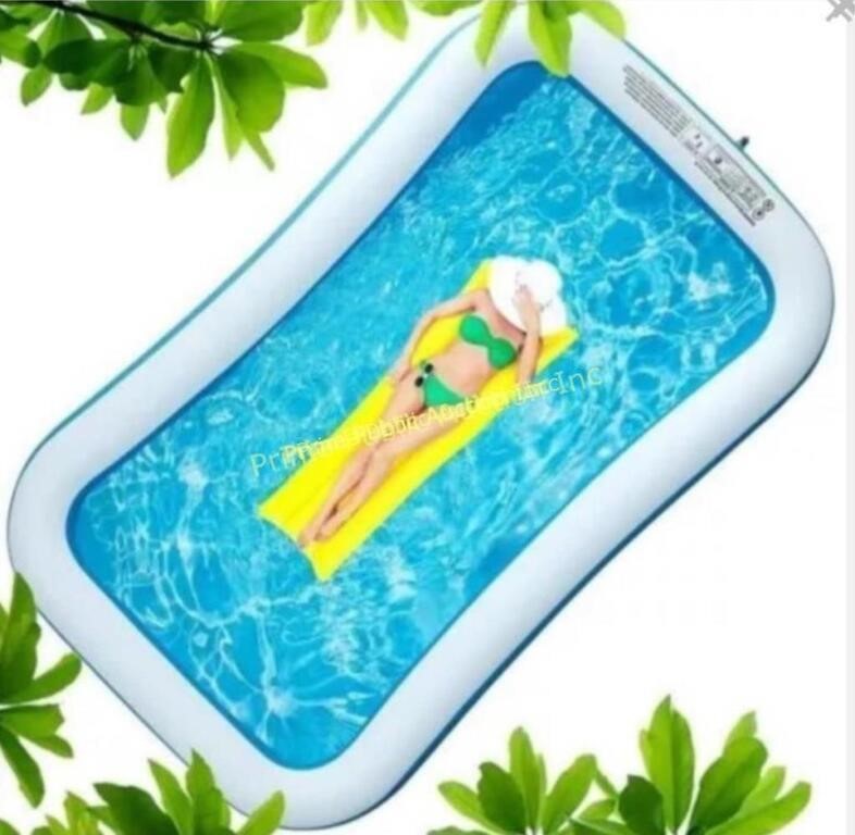 Santabay $94 Retail 10' Inflatable Pool, Above