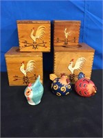 Vintage Kitchen Chicken Canisters & Decor