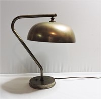 Antique Brass Dome Table / Desk Lamp c1920's