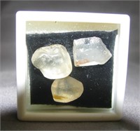 (3) Natural riverbed fossicked Ice Topaz from