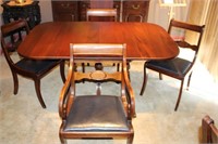 Mahogany Duncan Phyfe Drop Leaf Table and
