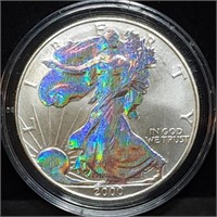 2000 1oz Silver Eagle Gem BU Holographic