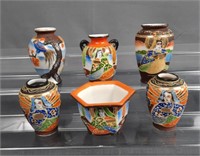 Vintage Japanese Satsuma Miniature Vases