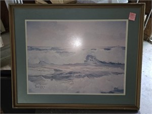 Large Vernon Kellog Print of Roaring Seaside