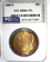 1882-S Morgan PCI MS64 PL Outstanding Color