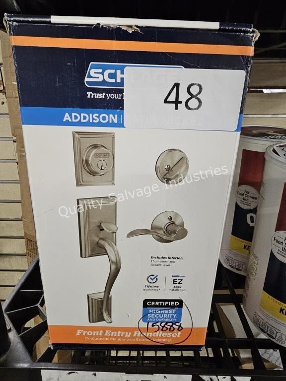 schlage front entry handle set