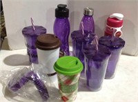 Assorted drinking cups
