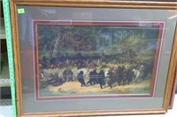 "The Bear Dance" Framed Picture 43x31 1/4