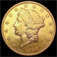 1898-S $20 Gold Double Eagle UNCIRCULATED