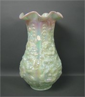Fenton/DBS Glossy Burmese Poppy Show Ruffled Vase