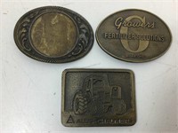 2 Farming/Equipment Belt Buckles