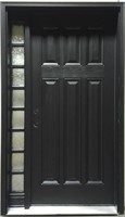 36" Wide Woodgrain Door W/ 1-Sidelite