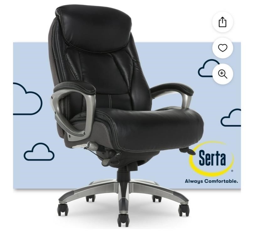 Serta Lautner Executive Office Chair Black B