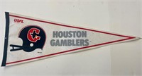 80’s Houston Gamblers Pennant
