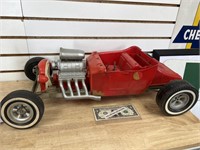 Large Vintage Marx Big T hot rod battery operated