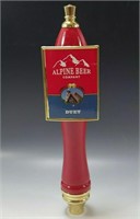 ALPINE LAGER BEER TAP HANDLE VINTAGE ADVERTISEMENT