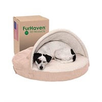 Furhaven Pet Dog Bed - Orthopedic Round Cuddle