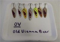 GROUPING OF 7 OLD VIENNA BEER (OV) FISHING LURES