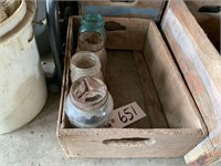 Wood Crate Jars