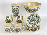 Longaberger Pottery Christmas Dinnerware