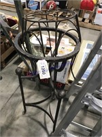 Pair of metal plant stands