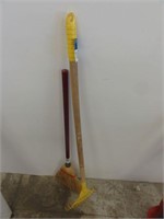 kids size broom and rake