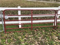 10 FT RED 6 BAR GATE (Preview/Pick Up: 595