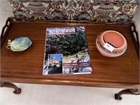 SIGNED POTTERY AND BOOK AND DISH